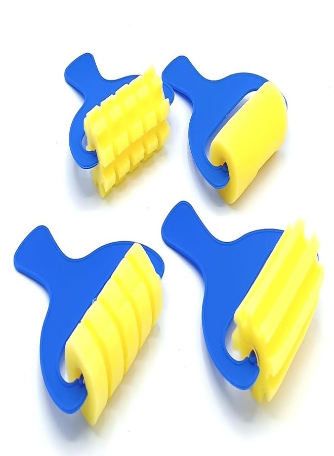 Brille Bee Sponge Stamp Foam Painting Brushes, Flower Shapes, Art Paint Drawing Tools, DIY Graffiti Stamps for Kids Early Learning (Spounge Roller 5pcs) - Image 2